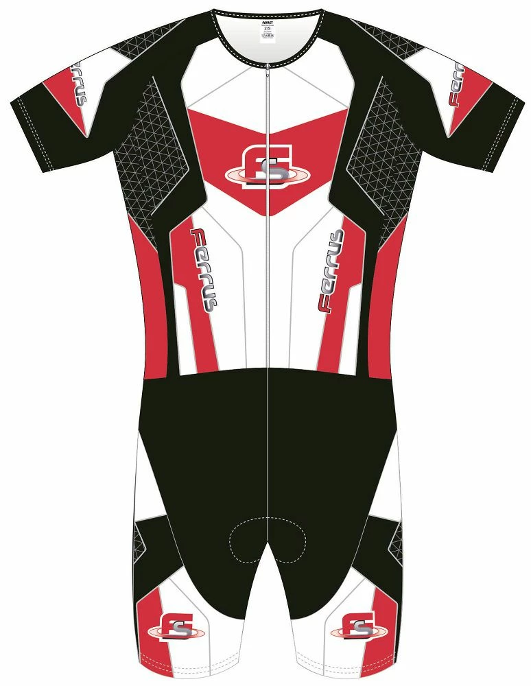 Combinaison Cycliste Ferrus Connexion Noir/Rouge MC - 1 Poche Zippée 3 Combinaison Cycliste Ferrus Connexion Noir/Rouge MC - 1 Poche Zippée