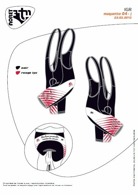 Cuissard "Roulons Ensemble Contre Le Cancer" Rouge 4 Cuissard "Roulons Ensemble Contre Le Cancer" Rouge – Image 2