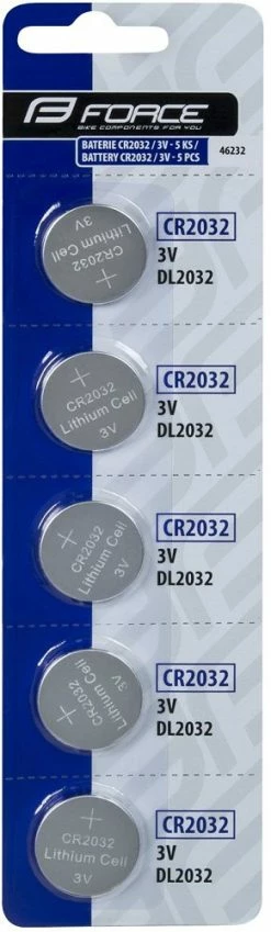 Lot 5 Piles Force CR2032 / 3v